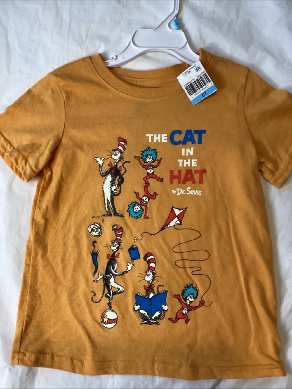 Dr. Seuss Yellow Mustard Cat in the Hat Short Sleeve Tee